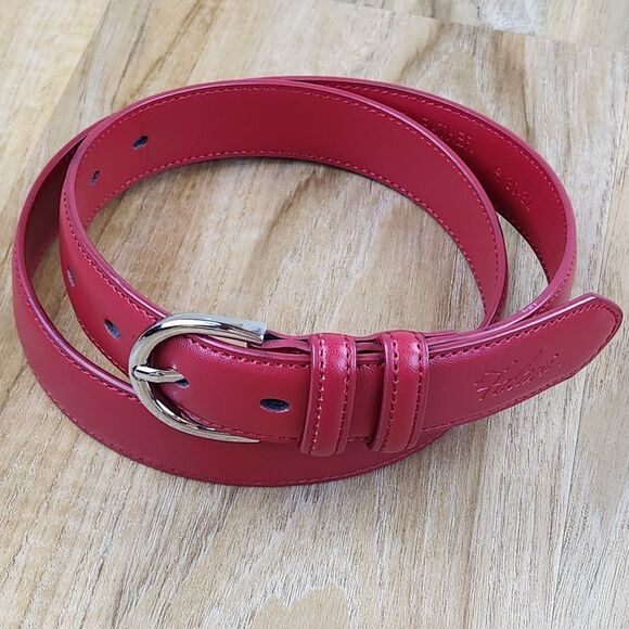 ?️NIB Red Dressy Genuine Leather Belt Small main image 10